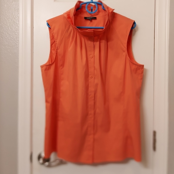 Lafayette 148 New York Tops Lafayette 48 Ruffled Neck Shirt Poshmark